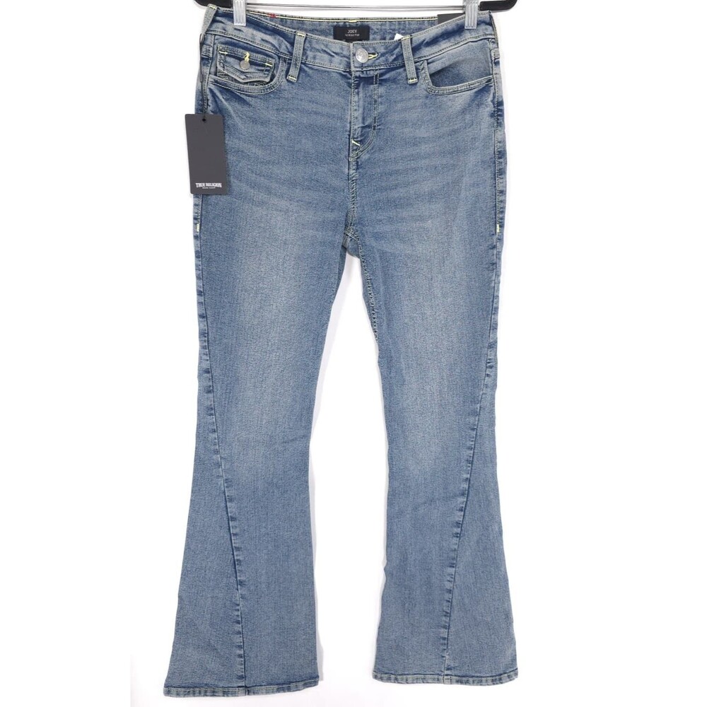 TRUE RELIGION JOEY Women’s New Jeans Mid Rise Flare 29 Mellow Bootcut 600334